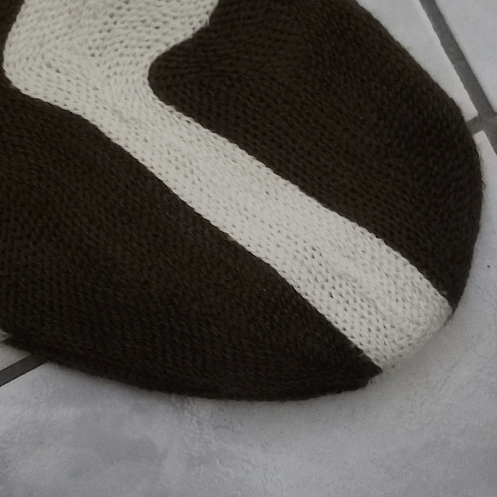 West Elm Stocking Sock in Brown & Cream
